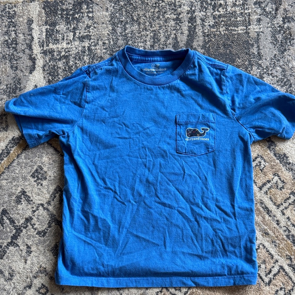 Vineyard Vines Kids Blue Pocket T-Shirt